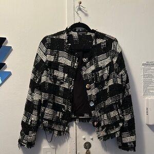Black and White Tweed Jacket